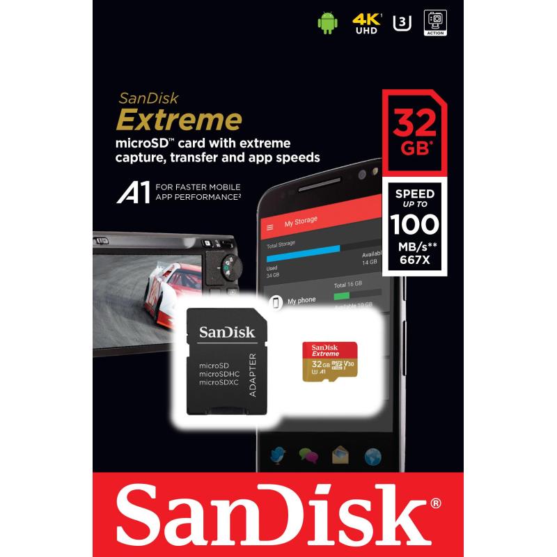 Sandisk Extreme MicroSDHC 32GB Clase 10 UHSI