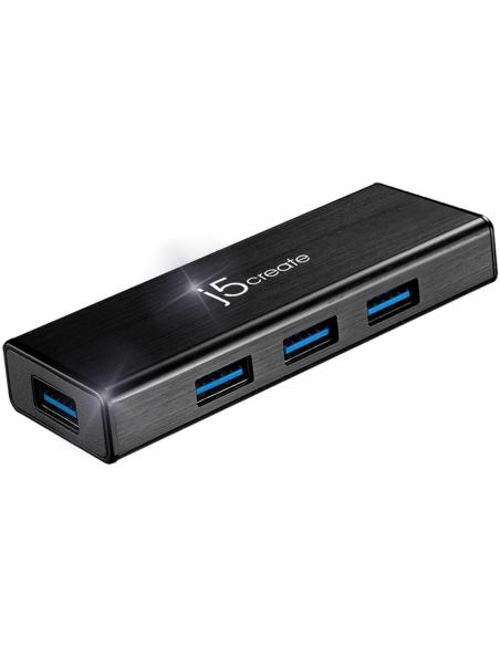 j5create JUH340-N Mini HUB USB 3.0 de 4 puertos