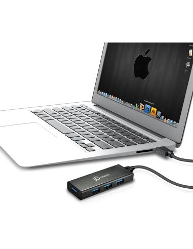 j5create JUH340-N Mini HUB USB 3.0 de 4 puertos