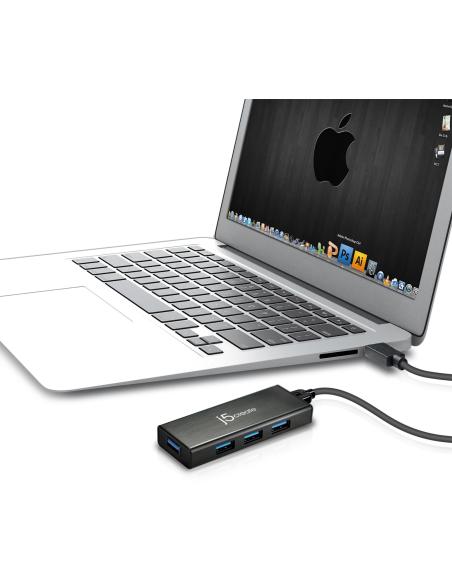 j5create JUH340-N Mini HUB USB 3.0 de 4 puertos