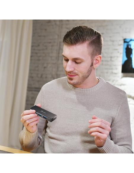 j5create JUH340-N Mini HUB USB 3.0 de 4 puertos