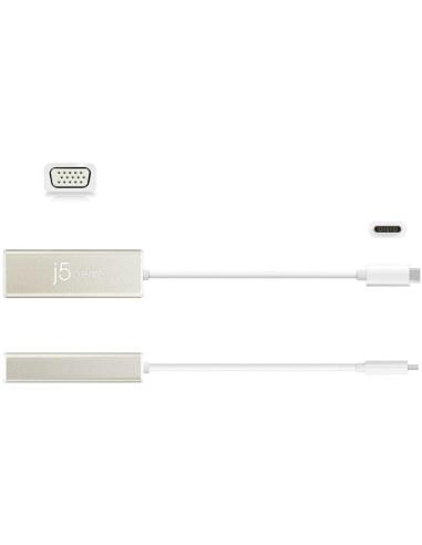 j5create JCA111 Adaptador USB-C a VGA Aluminio