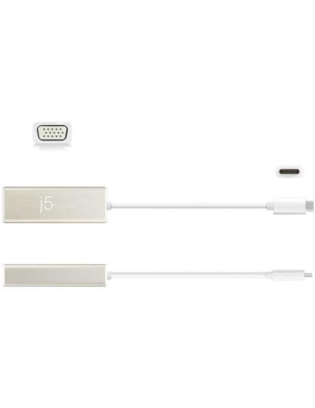 j5create JCA111 Adaptador USB-C a VGA Aluminio