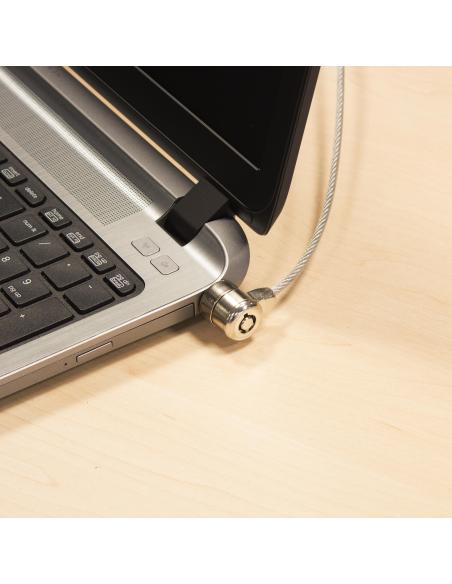 Ewent EW1242 Cable de Seguridad con Llave para Portátiles 1.5m Gris