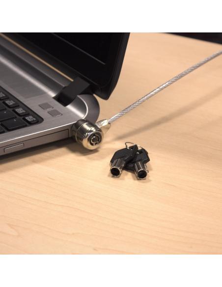 Ewent EW1242 Cable de Seguridad con Llave para Portátiles 1.5m Gris
