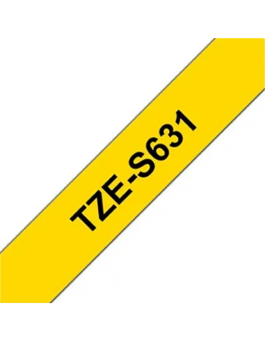 Brother Cinta Tzes631 Texto Negro/Amarillo 12mm