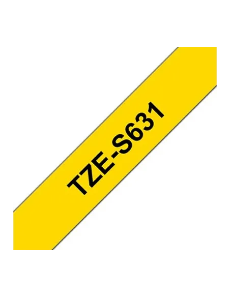 Brother Cinta Tzes631 Texto Negro/Amarillo 12mm