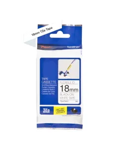 Brother Cinta 18mm Textil Negro/Blanco-CCICIS0092