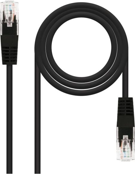 Nanocable 10.20.0101-BK Cable de Red RJ-45 UTP AWG24 Cat. 5e 1m Negro