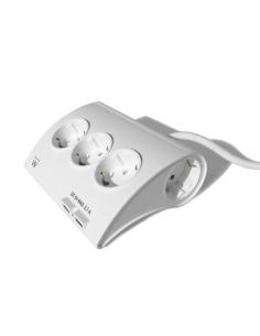Ewent Regleta 3x Schuko 2xUSB Blanca-39823