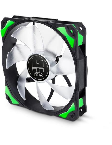 NOX H-120 Ventilador Suplementario 120mm Negro/Verde/Blanco