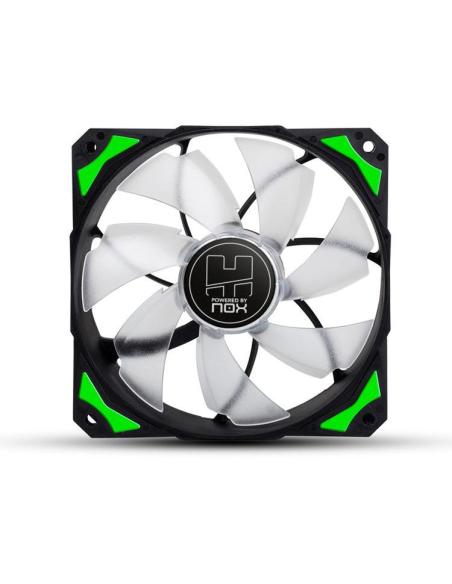 NOX H-120 Ventilador Suplementario 120mm Negro/Verde/Blanco