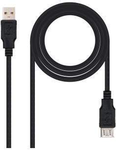 Nanocable 10.01.0203-BK Cable USB-A 2.0 Macho/Hembra 1.8m Negro-50718