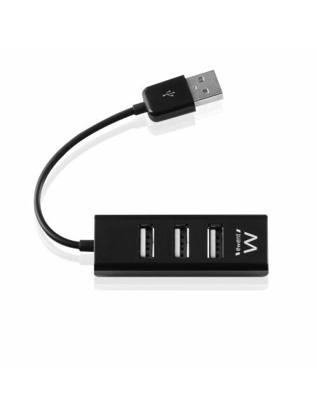 Ewent EW1123 HUB USB-A a USB-A 4 Puertos 12 cm Negro