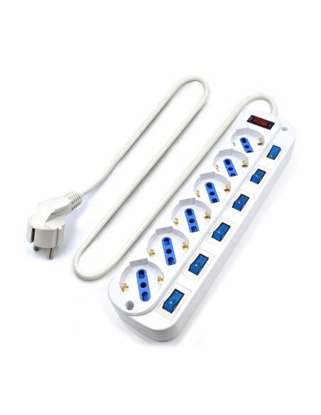 Ewent Regleta de 6 Tomas 1500W 1.5 Metros