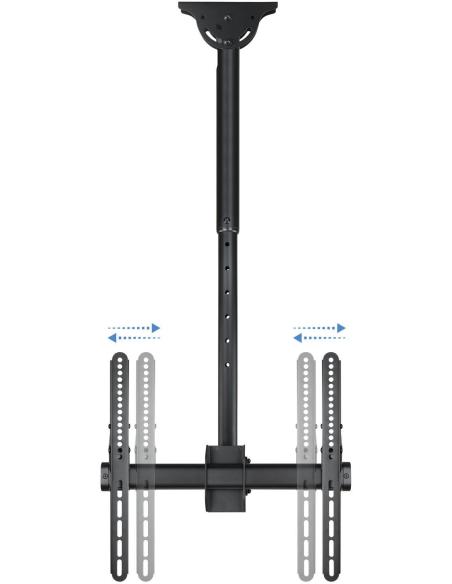 TooQ LPCE1155TSLI-B Soporte de Techo Giratorio para Monitor/TV 32"-55" Máx. 50Kg Negro