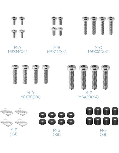TooQ LPCE1155TSLI-B Soporte de Techo Giratorio para Monitor/TV 32"-55" Máx. 50Kg Negro