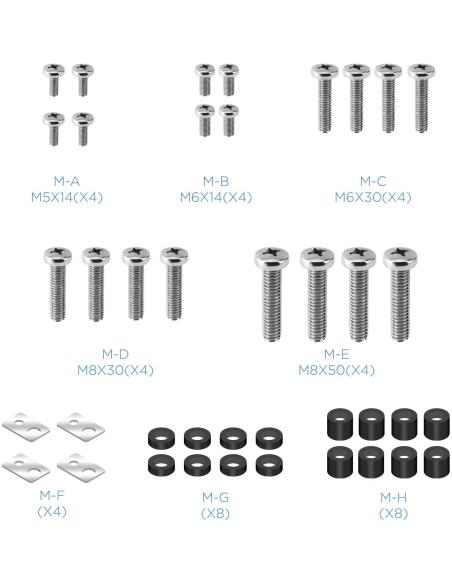 TooQ LPCE1155TSLI-B Soporte de Techo Giratorio para Monitor/TV 32"-55" Máx. 50Kg Negro