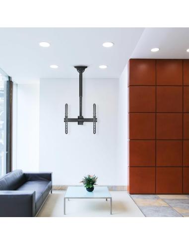 TooQ LPCE1155TSLI-B Soporte de Techo Giratorio para Monitor/TV 32"-55" Máx. 50Kg Negro