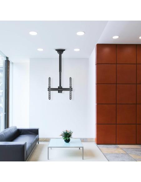 TooQ LPCE1155TSLI-B Soporte de Techo Giratorio para Monitor/TV 32"-55" Máx. 50Kg Negro
