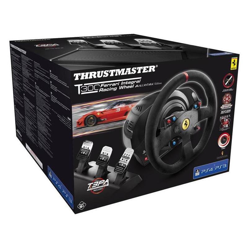 Thrustmaster T300 Ferrari Integral Alcantara Mando de Volante con Pedales Negro