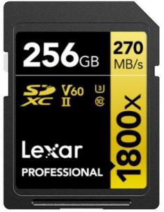 Lexar Professional 1800x Tarjeta SDXC 256GB UHS-II U3 V60 Clase 10-1392369
