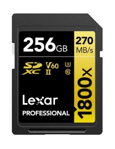 Lexar Professional 1800x Tarjeta SDXC 256GB UHS-II U3 V60 Clase 10