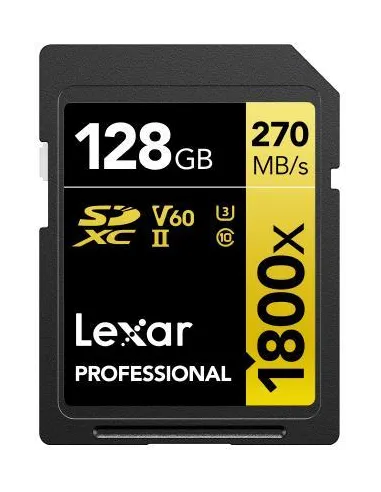 Lexar Professional 1800x Tarjeta SDXC 128GB UHS-II U3 V60 Clase 10