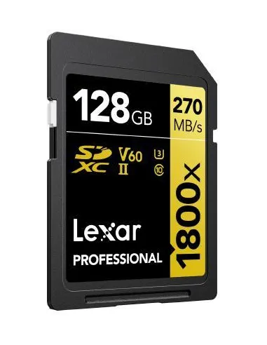 Lexar Professional 1800x Tarjeta SDXC 128GB UHS-II U3 V60 Clase 10