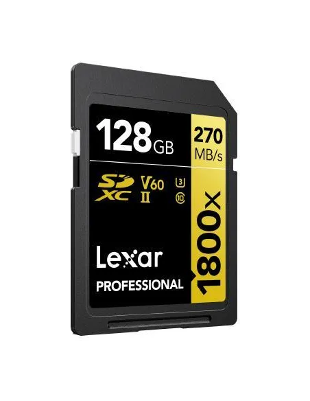 Lexar Professional 1800x Tarjeta SDXC 128GB UHS-II U3 V60 Clase 10