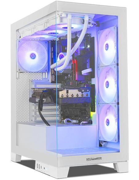 NOX Hummer GLOCK ARGB Semitorre ATX Cristal Templado USB-C Blanca