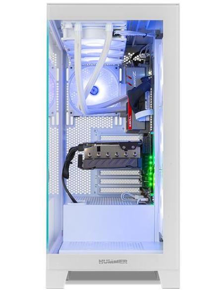 NOX Hummer GLOCK ARGB Semitorre ATX Cristal Templado USB-C Blanca