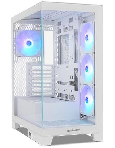 NOX Hummer GLOCK ARGB Semitorre ATX Cristal Templado USB-C Blanca