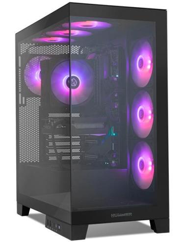 NOX Hummer GLOCK ARGB Semitorre ATX Cristal Templado USB-C Negra