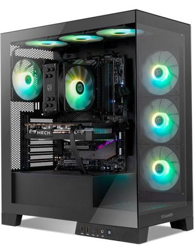 NOX Hummer GLOCK ARGB Semitorre ATX Cristal Templado USB-C Negra