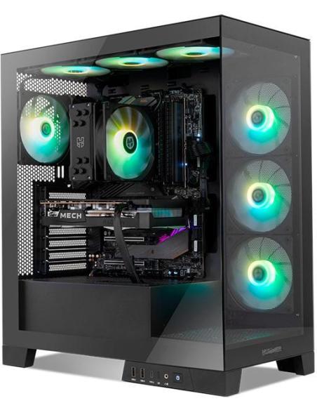 NOX Hummer GLOCK ARGB Semitorre ATX Cristal Templado USB-C Negra