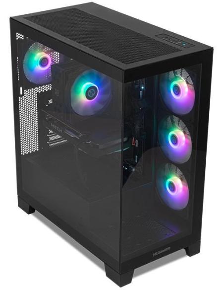 NOX Hummer GLOCK ARGB Semitorre ATX Cristal Templado USB-C Negra