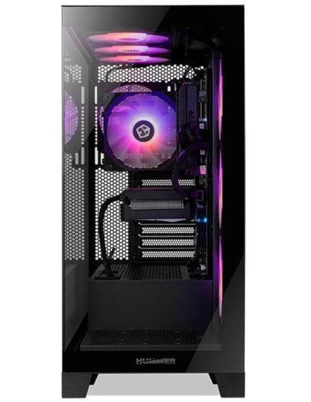 NOX Hummer GLOCK ARGB Semitorre ATX Cristal Templado USB-C Negra