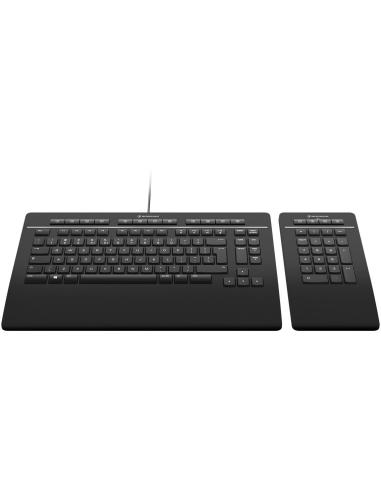 3Dconnexion Teclado Pro con Teclado Numérico USB Negro