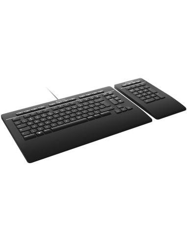 3Dconnexion Teclado Pro con Teclado Numérico USB Negro
