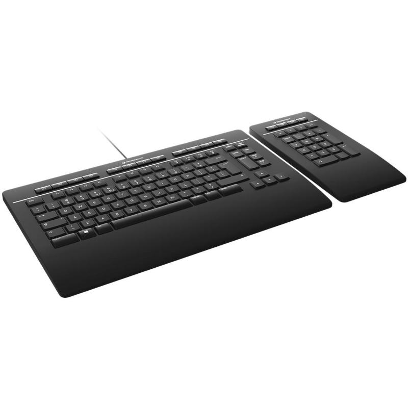 3Dconnexion Teclado Pro con Teclado Numérico USB Negro