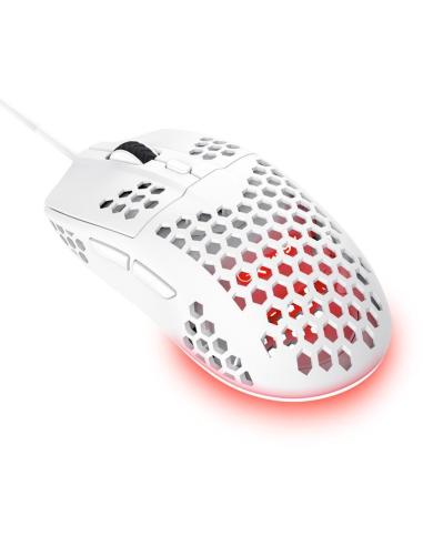 Trust GXT 928 HELOX Ratón Gaming 6400 DPI Blanco