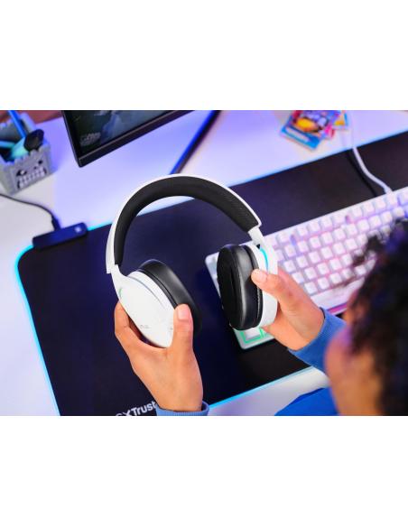 Trust GXT 491W FAYZO Auriculares Gaming Inalámbricos USB-C Blancos