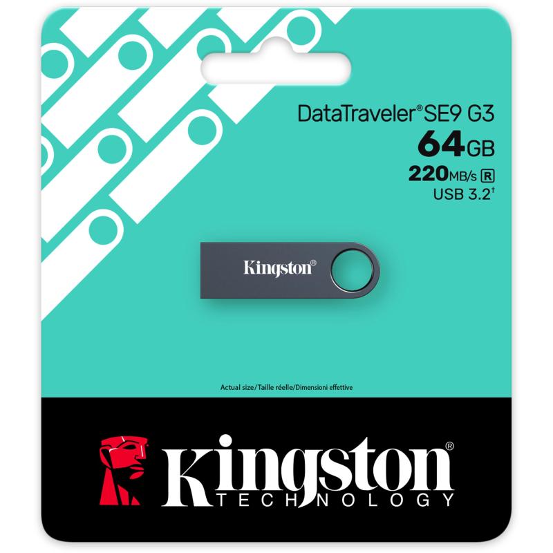 Kingston DataTraveler SE9 G3 Pendrive 64GB USB-A 3.2 Negro