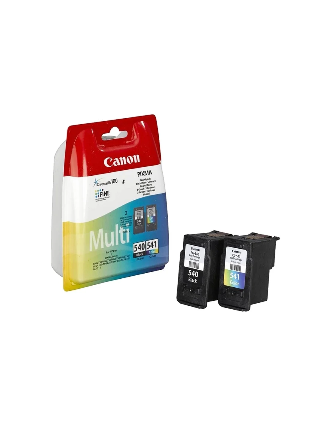 HALOFOX PG540 CL541 Pack de 2 Cartouches d'encre Compatibles avec Canon