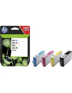HP 364 Multipack 4 Cartuchos de Tinta Negro/Cian/Magenta/Amarillo-CCICTO0550