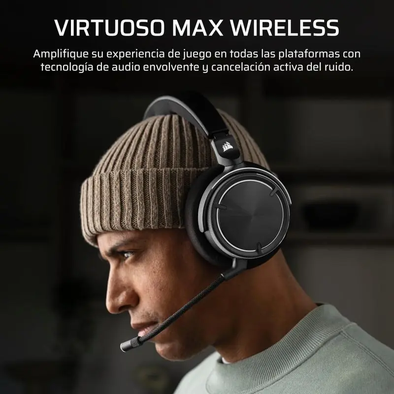 Corsair VIRTUOSO MAX Carbon Auriculares Inalámbricos Gaming