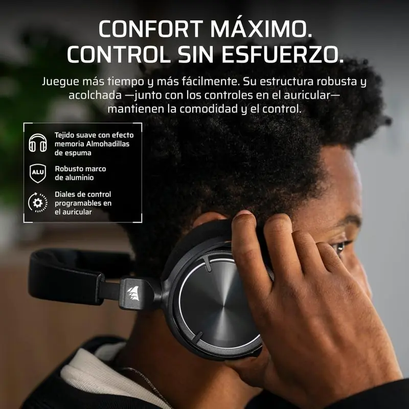 Corsair VIRTUOSO MAX Carbon Auriculares Inalámbricos Gaming