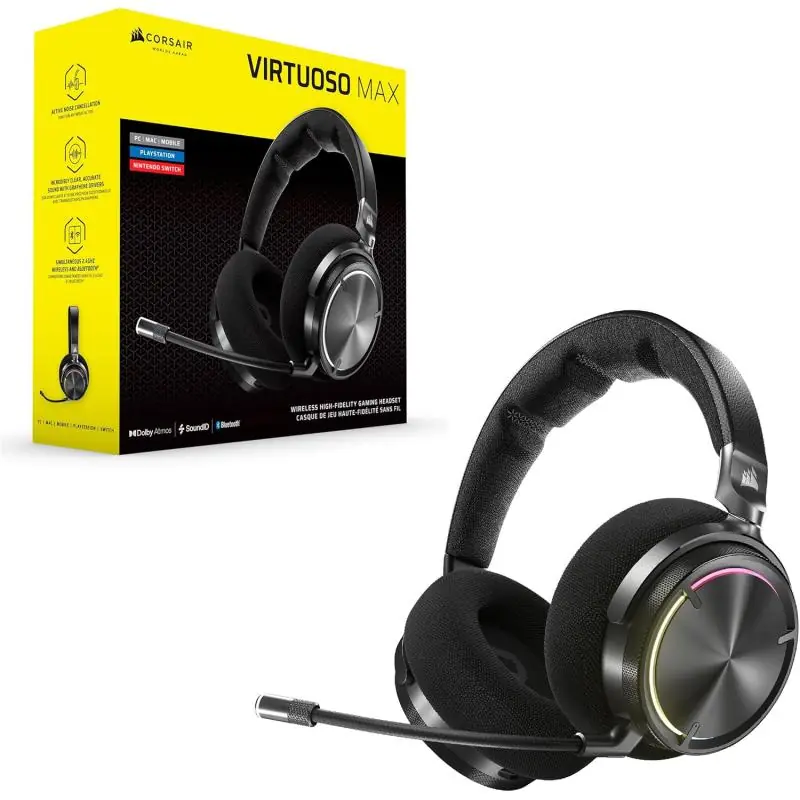 Corsair VIRTUOSO MAX Carbon Auriculares Inalámbricos Gaming