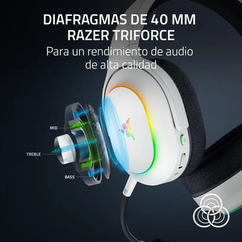 Razer Barracuda X Chroma Auriculares Inalámbricos Blanco